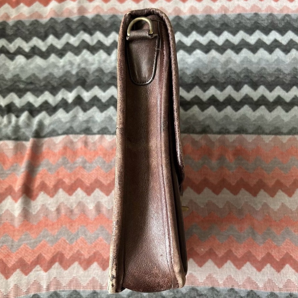 Coach Vintage Brown Leather Station Bag - Top Handle Purse 5130 Classic Classy - Picture 6 of 14